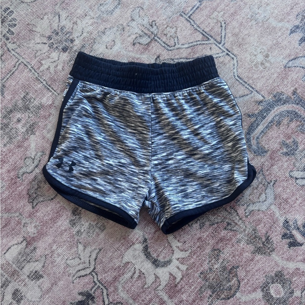 Under Armour Girls' Black Space-Dye Athletic Shorts